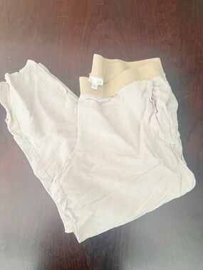J. Jill Cream Capris with Tan Waistband